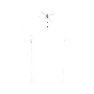 Kariban Mens Jersey Knit Polo Shirt / White